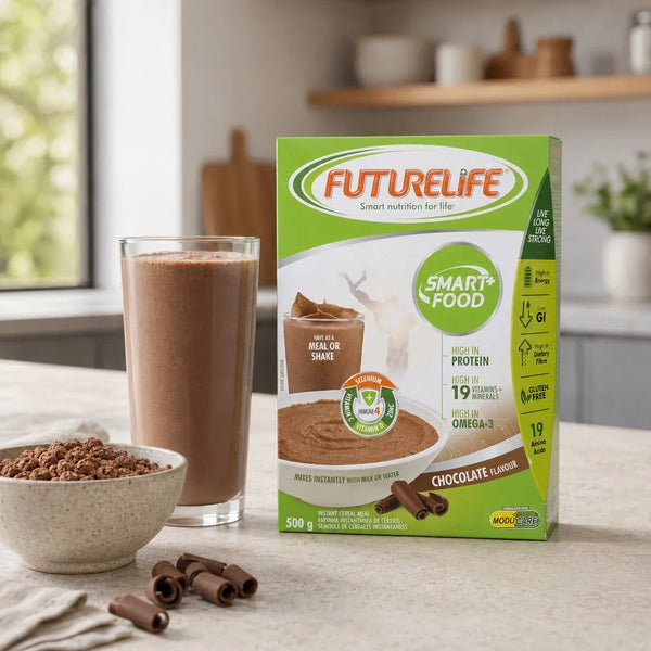 Futurelife Smart Food Chocolate 500g with chocolate shake and cereal