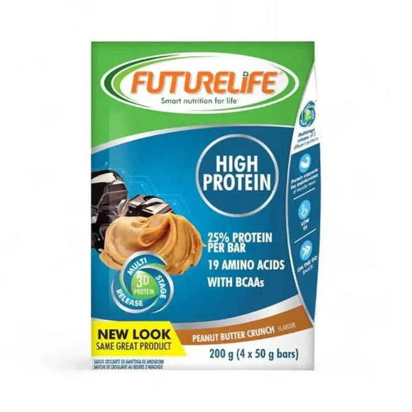 Futurelife Energy Bar Peanut Butter Crunch 4x50g high protein snack bars with Smart Oats and immune-supporting minerals