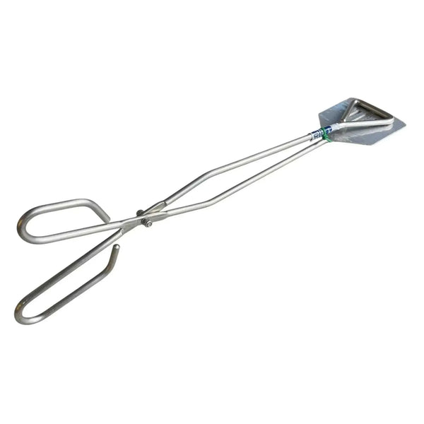 GoodNel Hamburger Tongs stainless steel 410mm braai tool with ergonomic handle and triangular paddle grip
