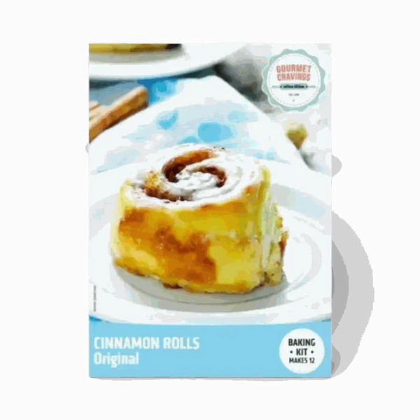 Gourmet Cravings Cinnamon Rolls 825g baking kit with cinnamon swirl and sweet glaze
