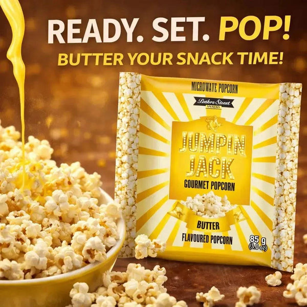 Jumpin Jack Gourmet Popcorn Butter Seeds pack of three 85g bags