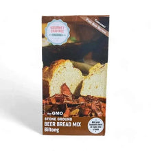 Gourmet Pre-Mix Beer Bread Biltong flavour 450g packaging with key features and ingredients displayed