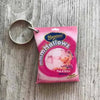 Set of colorful resin grocery keychains, each about 5cm, perfect for gifts and key decoration