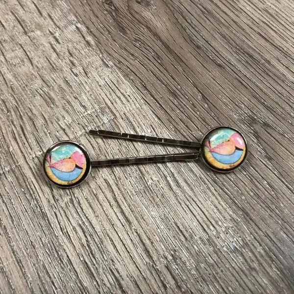 Set of 2 hair clip slides for styling hair