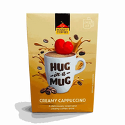 Hug-in-a-Mug Creamy Cappuccino 8-pack sachets for quick creamy coffee drink