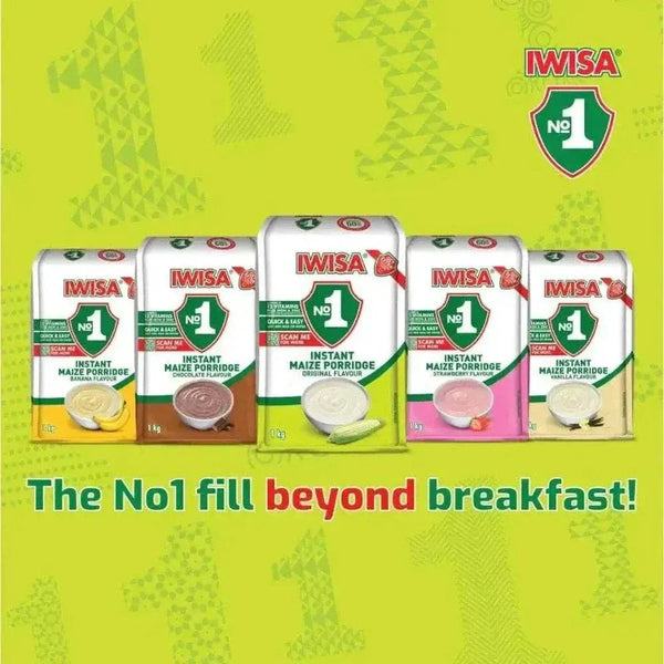 IWISA Instant Maize Porridge Vanilla flavour 1kg pack box