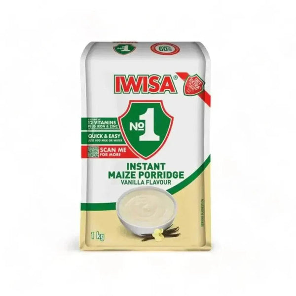 IWISA Instant Maize Porridge 1kg vanilla flavor packaging for quick nutritious breakfast