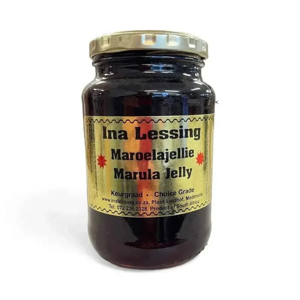 Ina Lessing Marula Jelly 500g jar of tangy gooseberry jam with sugar and acidifier
