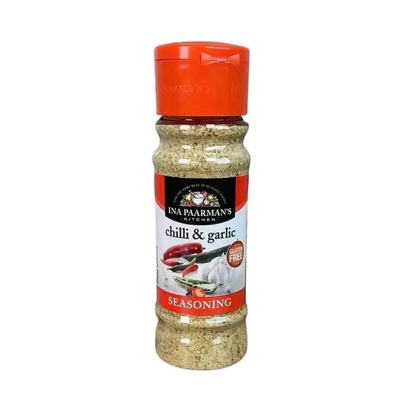 Ina Paarman Chilli & Garlic 200ml spice bottle for braai meats and potjiekos