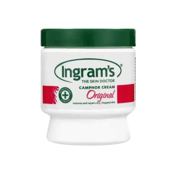 Ingrams Camphor Cream White 150g tube for soothing skin relief with natural ingredients