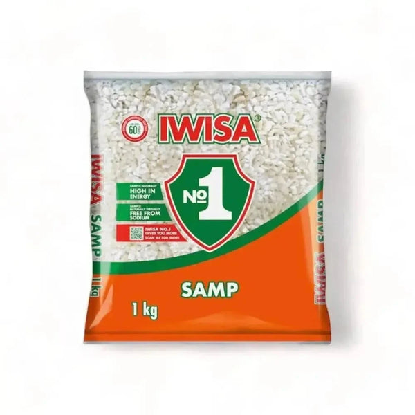 Iwisa Samp 1kg quick cook parboiled pre-soaked for authentic taste and quality meals