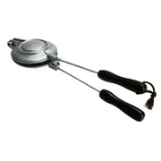LK Jaffle Iron silver aluminium with wooden handle for toasted sandwiches