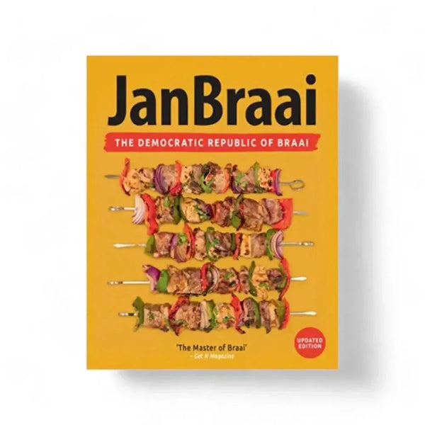 Jan Braai Demokratiese Republiek van Braai recipe book cover showcasing traditional South African braai culture