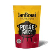 Jan Braai Classic Oxtail Potjie Sauce 400g pouch for authentic South African slow-cooked stew meals