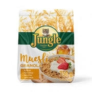 Jungle Muesli Granola 750g pack with nuts, seeds, and dried fruit for healthy breakfast
