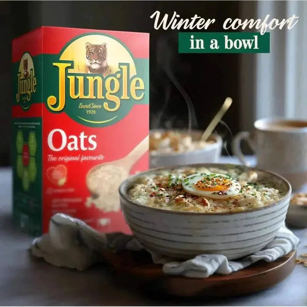 Jungle Oats 1kg box of 100% natural wholegrain rolled oats for nutritious breakfast