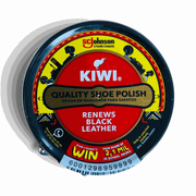 KIWI Quality Shoe Polish Black 50ml tin for leather shoe care and shine