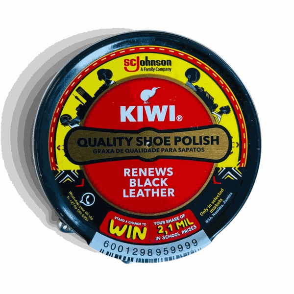 KIWI Quality Shoe Polish Black 50ml tin for leather shoe care and shine