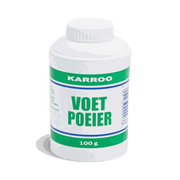 Karroo Foot Powder 100g bottle for moisture absorption and foot odor control