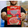 Kellogg's Strawberry Pops 350g box with multigrain strawberry-flavored cereal and Sammy the Seal mascot