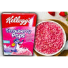 Kellogg's Strawberry Pops multigrain cereal with strawberry flavor and Sammy the Seal mascot on 350g box