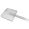 Stainless steel braai grid 430mm x 330mm with handle for family grilling