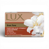 LUX Body Soap Even Tone 150g bar with purifying clay, Vitamin C, and niacinamide for smooth, even skin