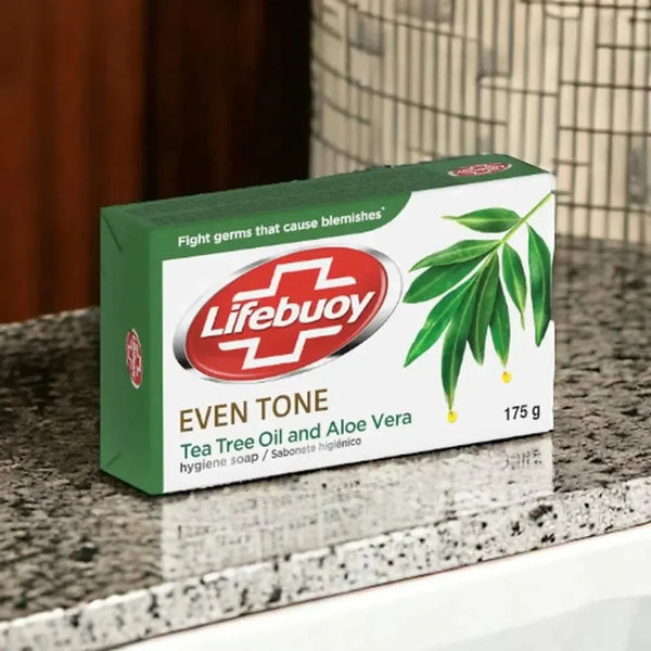 Lifebuoy Tea Tree & Aloe Vera Soap Bar 175gr for effective germ protection and skin care