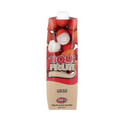 1 litre bottle of Liqui Fruit Litchi juice with real litchi pulp and no added sugar