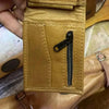 Light brown genuine leather Mens Wallet with middle fold and card slots