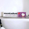 Mentadent P Toothpaste 100ml tube showing fluoride formula for cavity and plaque protection