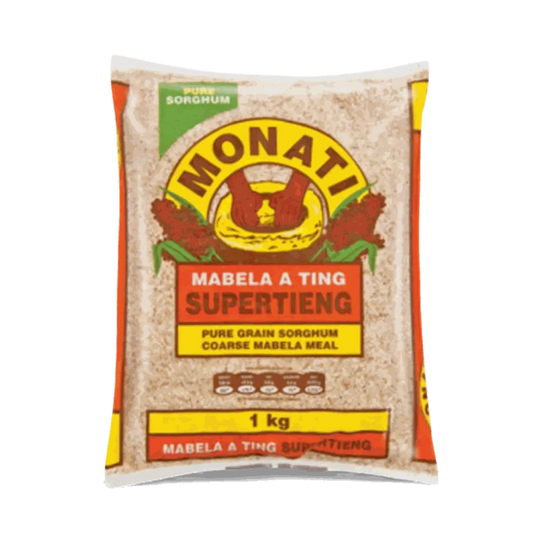Monati Super Mabela 1kg coarse pure grain sorghum meal for traditional South African porridge and ting