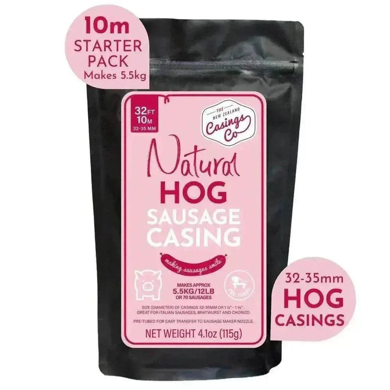 Natural hog casings 32-35mm, 10m starter pack