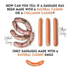 Natural and collagen sausage casing shape comparison