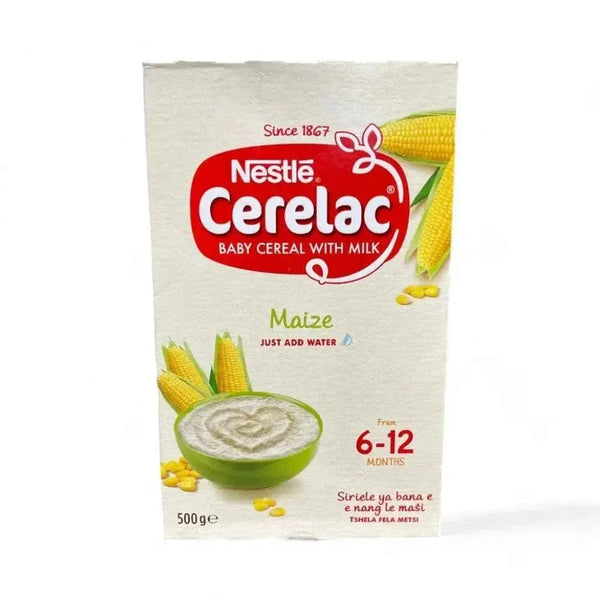Nestlé Cerelac Baby Cereal with Milk Maize 500g pack for infants 6 to 12 months