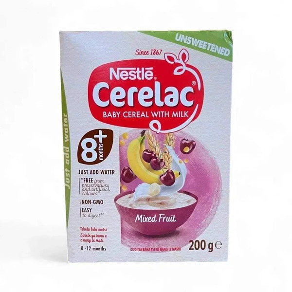 Nestlé Cerelac Baby Cereal Mixed Fruit 200g pack with real milk and vitamins for babies 8+ months
