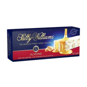 Sally Williams Almond Nougat 50g bar with honey nougat and roasted almonds