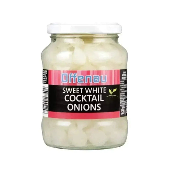 Offenau Cocktail Onions white 340g jar with mild taste and crisp texture from Spain