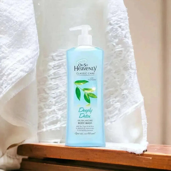 Oh So Heavenly Body Wash Deeply Detox 1L with mint and tea tree oil