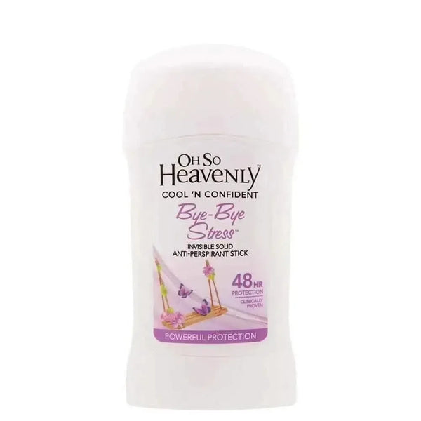Oh So Heavenly Cool ‘n Confident Anti-Perspirant Stick with Lavender and Chamomile, 48g, vegan and cruelty-free, 48hr odor and wetness protection