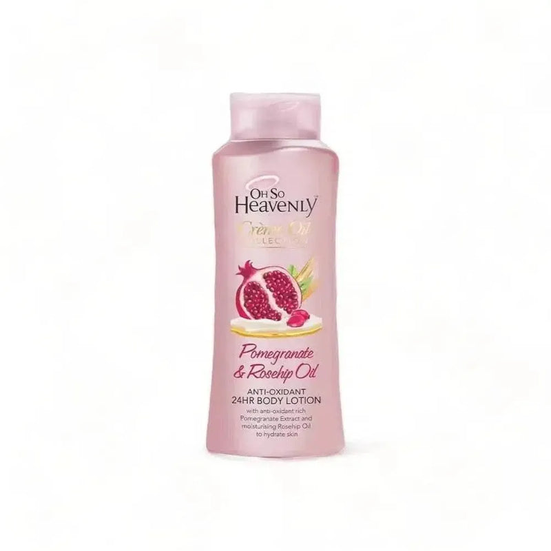 Oh So Heavenly Creme Oil Body Lotion Pomegranate Rosehip Oil 720ml bottle packaging