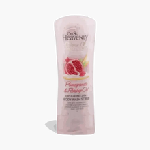 Oh So Heavenly Creme Oil body wash scrub with pomegranate and rosehip oil in 300ml bottle