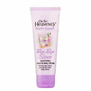 Oh So Heavenly Happy Hands Hand Cream Bye Bye Stress 75ml tube with lavender chamomile and geranium ingredients moisturizing hands