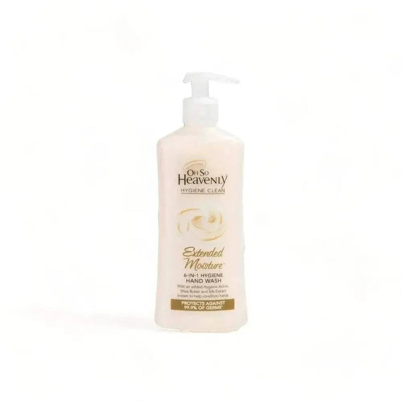Oh So Heavenly Hygiene Clean Extended Moisture 6-in-1 hand wash with silk extract and shea butter protecting against 99.9% germs