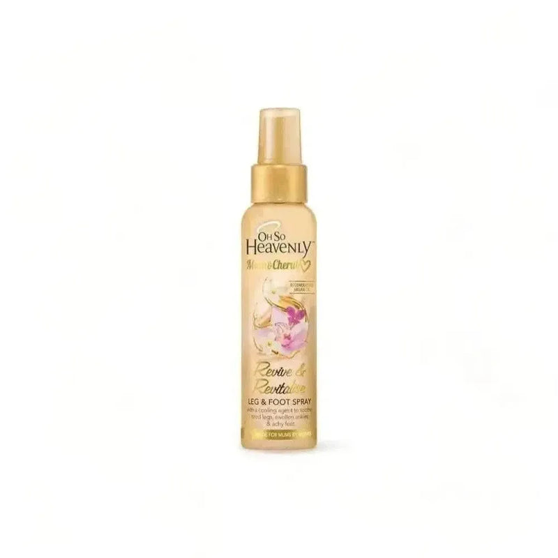 Oh So Heavenly Mum & Cherub Leg & Foot Spray 100ml bottle for soothing tired legs and feet