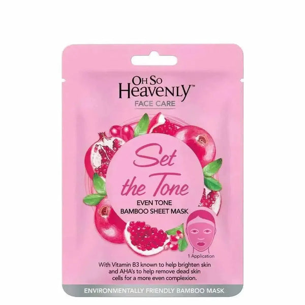 Oh So Heavenly Set the Tone Bamboo Sheet Mask with brightening and soothing ingredients