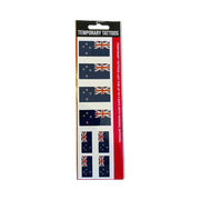 Olive Temporary Tattoo strips featuring New Zealand flag designs for easy application and removal