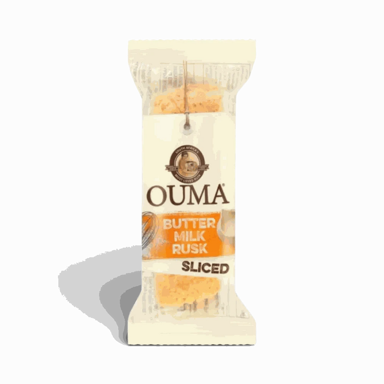 Ouma Rusks Buttermilk single sliced 30g pack, traditional South African crunchy snack