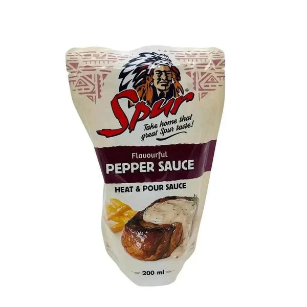 200ml bottle of Spur Pepper Sauce suitable for LACTO-OVO vegetarians, no added MSG, rich and flavorful