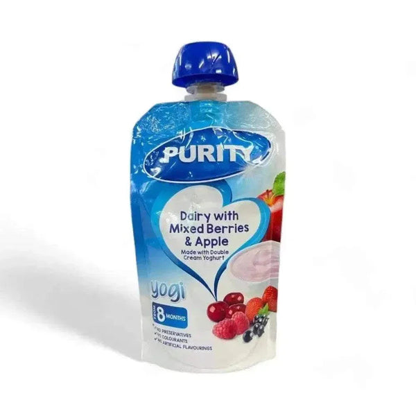 Purity Sachet Yogi Mixed Berry Apple 110ml baby yogurt snack